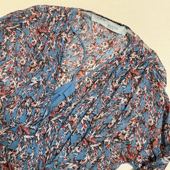 IRO Bustle Dress Mini Long-Sleeve Blue Size US 34/XS - Picture 5 of 6